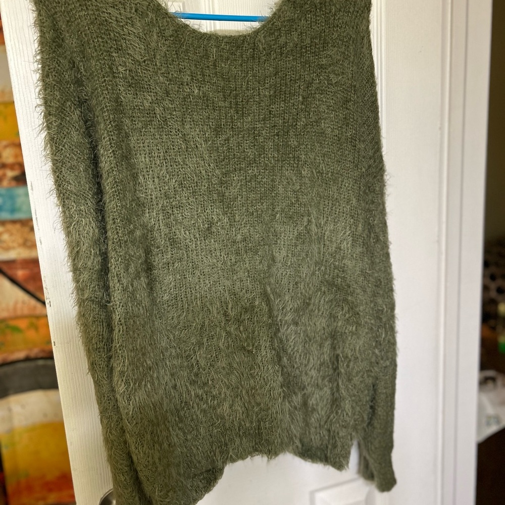 GAP Green Fuzzy Sweatshirt